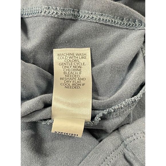 J. Jill Women's Blue Ruffle Bell Sleeve Blouse Size L Casual Spring - Picture 9 of 9